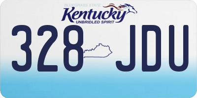 KY license plate 328JDU