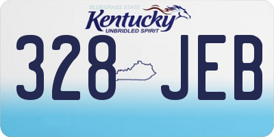KY license plate 328JEB