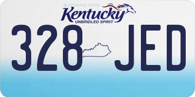 KY license plate 328JED
