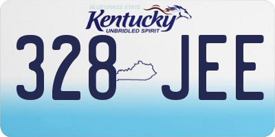 KY license plate 328JEE