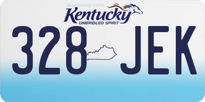 KY license plate 328JEK