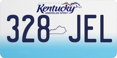 KY license plate 328JEL