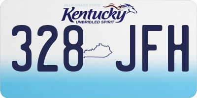 KY license plate 328JFH