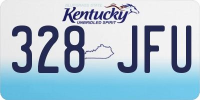 KY license plate 328JFU