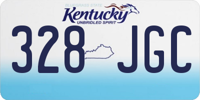 KY license plate 328JGC