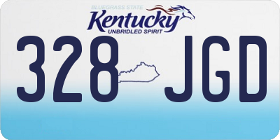 KY license plate 328JGD