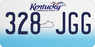 KY license plate 328JGG