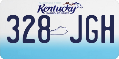 KY license plate 328JGH