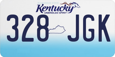 KY license plate 328JGK