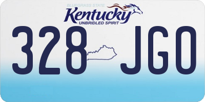 KY license plate 328JGO