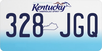 KY license plate 328JGQ