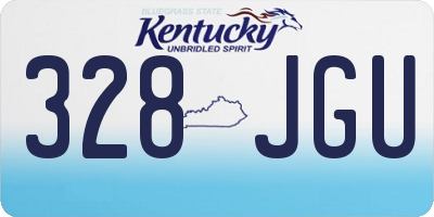 KY license plate 328JGU