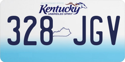 KY license plate 328JGV