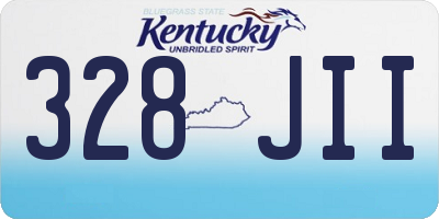 KY license plate 328JII