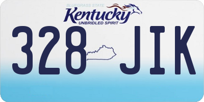 KY license plate 328JIK