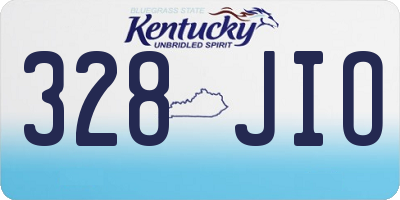 KY license plate 328JIO