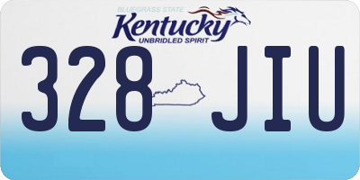 KY license plate 328JIU