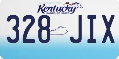 KY license plate 328JIX