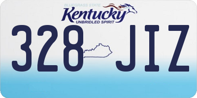 KY license plate 328JIZ