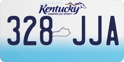 KY license plate 328JJA