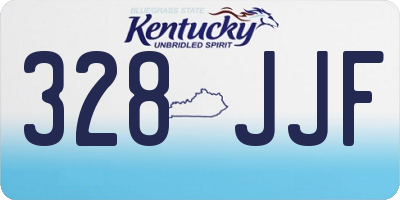 KY license plate 328JJF