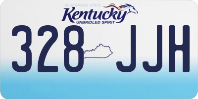 KY license plate 328JJH