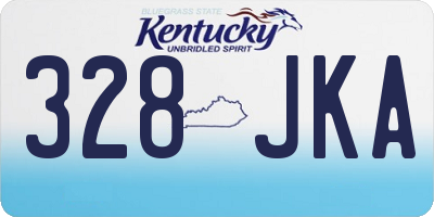 KY license plate 328JKA