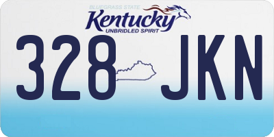 KY license plate 328JKN