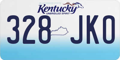 KY license plate 328JKO