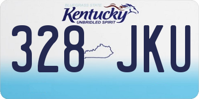 KY license plate 328JKU