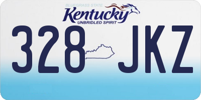 KY license plate 328JKZ
