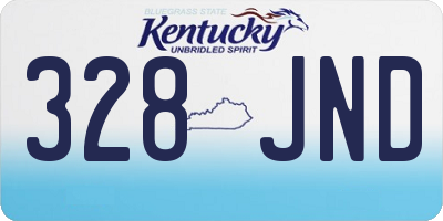 KY license plate 328JND