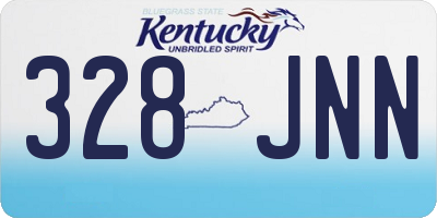 KY license plate 328JNN