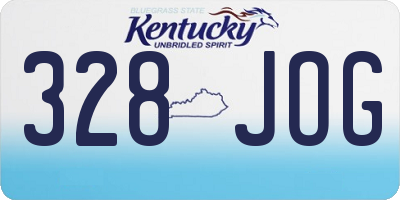 KY license plate 328JOG