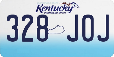 KY license plate 328JOJ