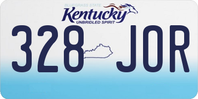 KY license plate 328JOR