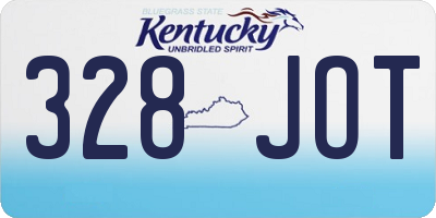 KY license plate 328JOT