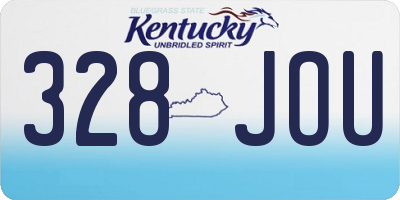 KY license plate 328JOU