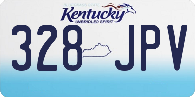 KY license plate 328JPV