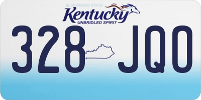 KY license plate 328JQO
