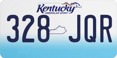 KY license plate 328JQR