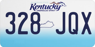KY license plate 328JQX
