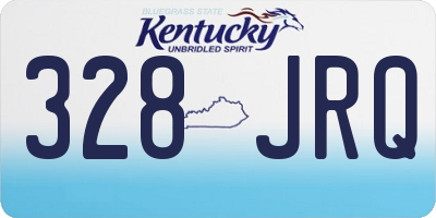 KY license plate 328JRQ