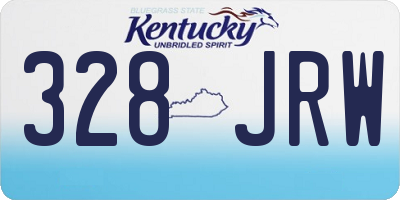 KY license plate 328JRW