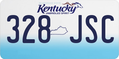 KY license plate 328JSC