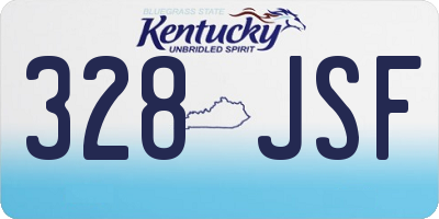 KY license plate 328JSF