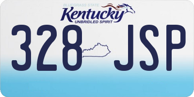 KY license plate 328JSP