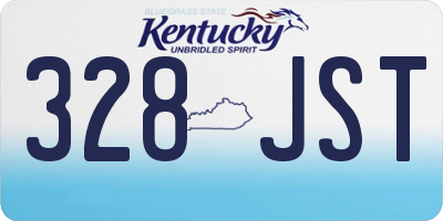 KY license plate 328JST