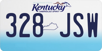 KY license plate 328JSW