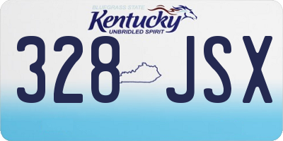 KY license plate 328JSX